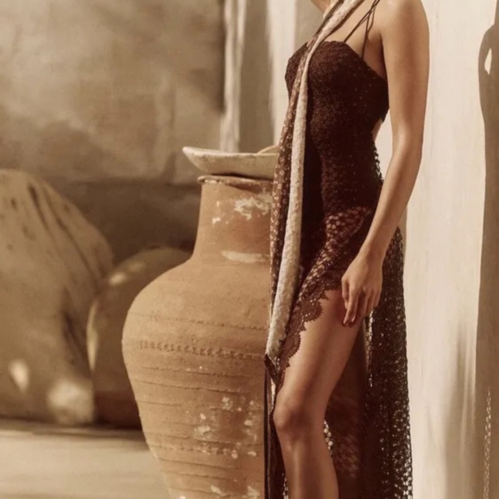 Free People Smoke & Mirrors Chocolate Bodysuit Swimsuit - Picture 3 of 15